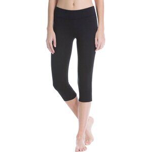 NWT Fishers Finery EcoFabric 18" Yoga Capri Leggings L Black Organic Cotton